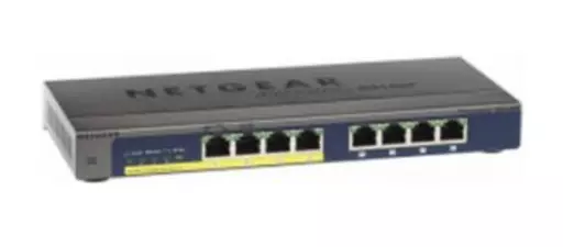 NETGEAR GS108PP Unmanaged Gigabit Ethernet (10/100/1000) Power over Ethernet (PoE) Black