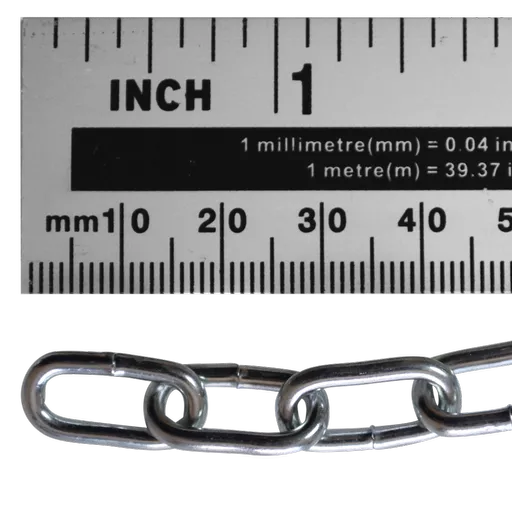 ASEC Steel Welded Chain Silver 2.5m Length