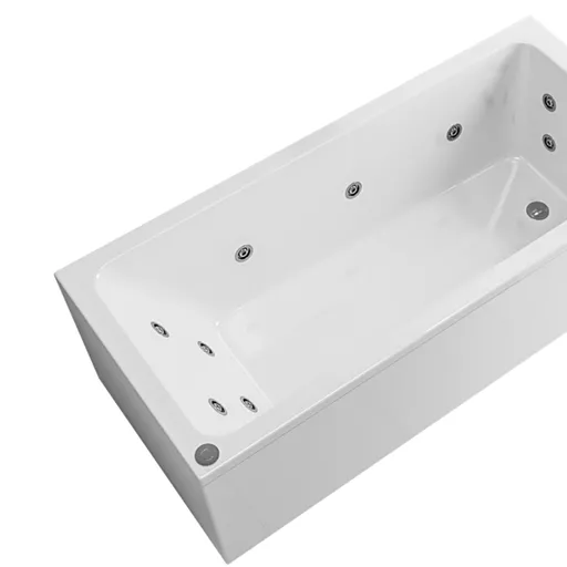 Portland 1700 x 750 x 440mm Single Ended 14 Jet Whirlpool Beauforte Bath - White