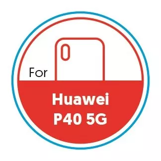 Smartphone Circular 20mm Label - Huawei P40 - Red