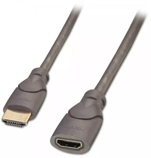 Lindy 0.5m HDMI M/F HDMI cable HDMI Type A (Standard) Black