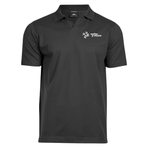 WalterPMoore_TeeJaysLuxuryStretchVNeckPoloShirtT1404_Black_Front.png