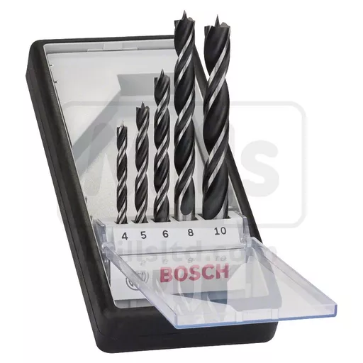 Bosch 5 Piece Robust Line Brad Point Drill Set 4-10mm