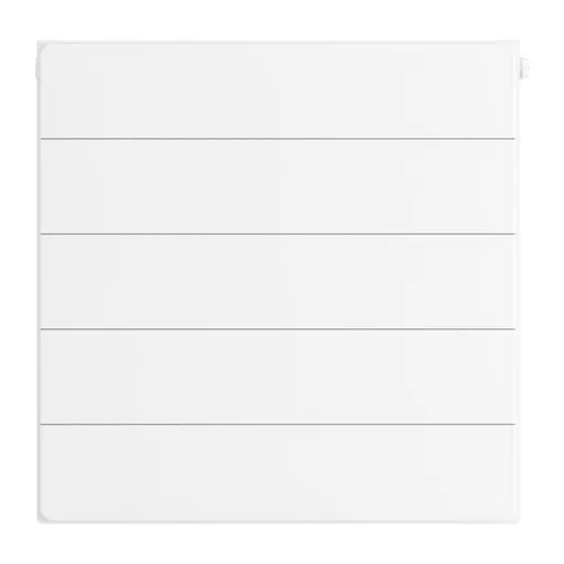 Flat Cover Plate with Lines 500 x 500 Gloss White