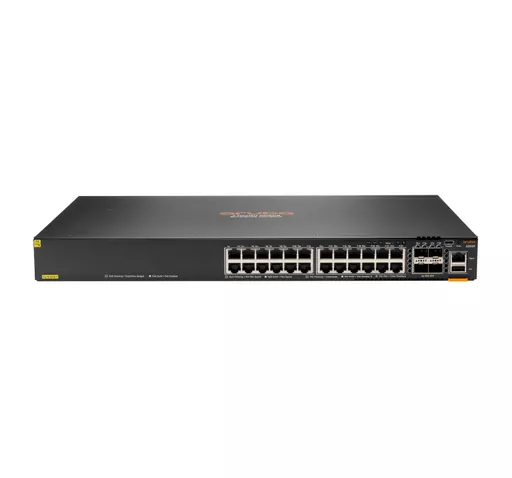 HPE Aruba Networking Aruba 6300F 24-port 1GbE Class 4 PoE & 4-port SFP56 Managed L3 Gigabit Ethernet (10/100/1000) Power over Ethernet (PoE) 1U Grey