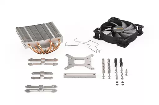 be quiet! Shadow Rock LP CPU Cooler, Single 120mm PWM Fan, For Intel Socket: 1200 / 2066 / 1150 / 1151 / 1155 / 2011(-3) Square ILM, For AMD Socket: AM2(+) / AM3(+) / AM4 / FM1 / FM2(+), 130W TDP, 75.4mm Height