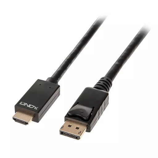 Lindy 41704 video cable adapter 5 m DisplayPort HDMI Type A (Standard) Black