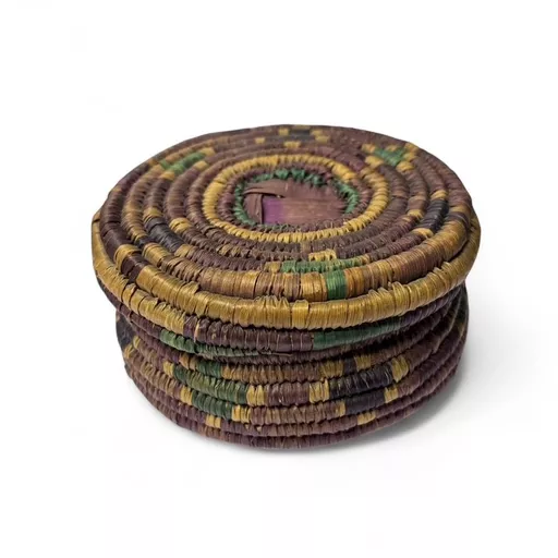 Small Woven Lidded Basket
