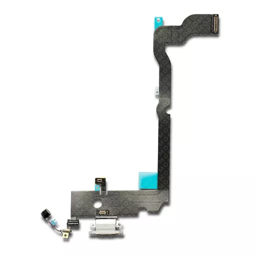 Charging Port Flex Cable (Silver) (CERTIFIED - Aftermarket) - For iPhone XS Max