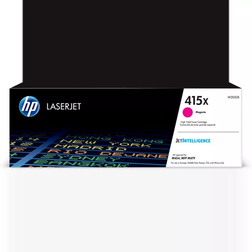 HP W2033X/415X Toner cartridge magenta, 6K pages ISO/IEC 19798 for HP E 45028/M 454