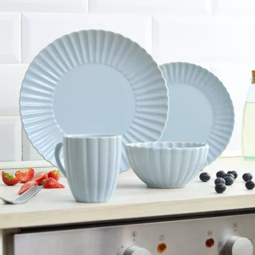 16 Piece Scallop Dinner Set