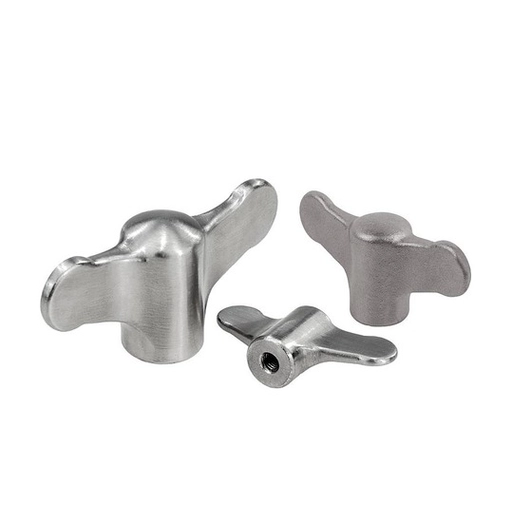 K0273 - Wing Knobs In Stainless Steel Female Thread Size M4-M10