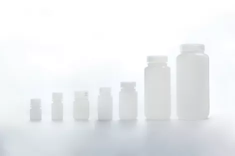 Reagent Bottle 500ml Wide Mouth,  Transparent Plastic  PK 10