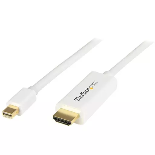 StarTech.com Mini DisplayPort to HDMI Converter Cable - 3 ft (1m) - 4K - White