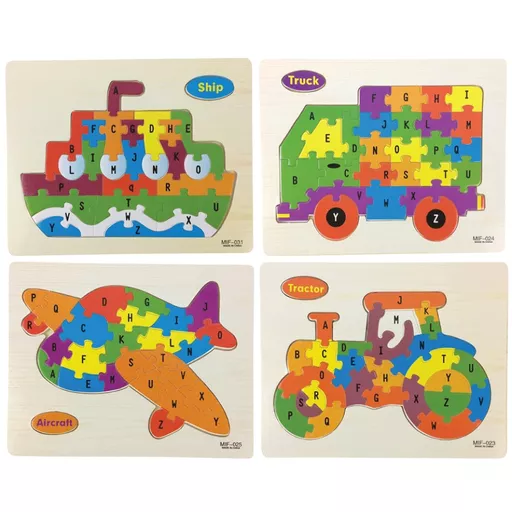 Wooden Vehicle Jigsaw (Sold in 24's)