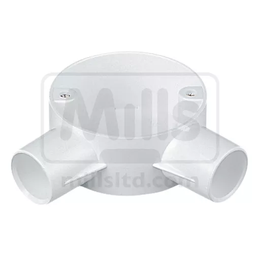 Marshall-Tufflex Round PVC Conduit Angle Box - White