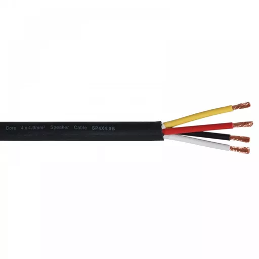 elumen8 TOUR 4 x 4.0mm2 Speaker Cable, 100m Drum Black