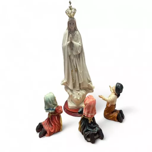 Statue of Our Lady Fatima with 3 Little Shepherds.