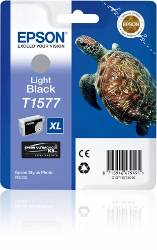 Epson C13T15774010/T1577 Ink cartridge light black, 23K pages 25.9ml for Epson Stylus Photo R 3000