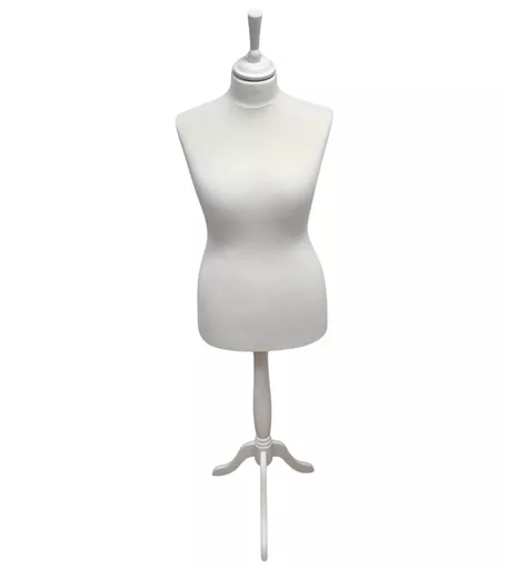 Female Plus Size 16/18 Tailors Dummy with Tripod Base - White