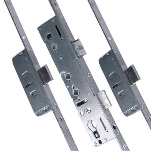 LOCKMASTER Lever Operated Latch & Deadbolt Twin Spindle - 2 Dead Bolt