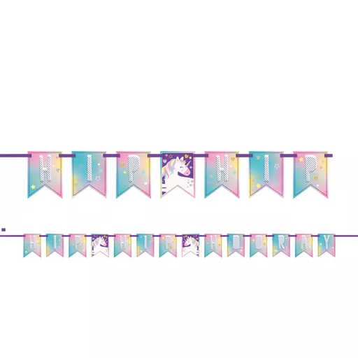 Unicorn Hip Hip Hooray Banner