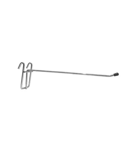 Chrome Single Hook for Mesh Shelving - 20cm