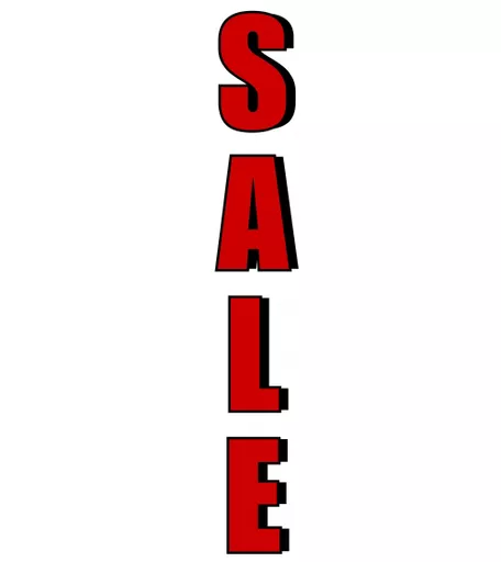 'Sale' Poster - Red & Black with White Background 1520mm x 300mm