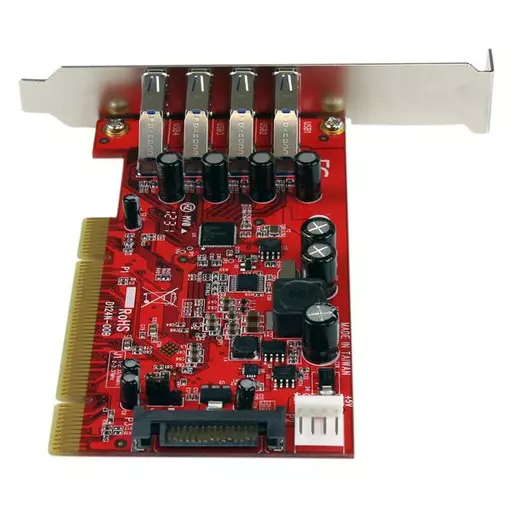 StarTech.com 4 Port PCI SuperSpeed USB 3.0 Adapter Card with SATA / SP4 Power