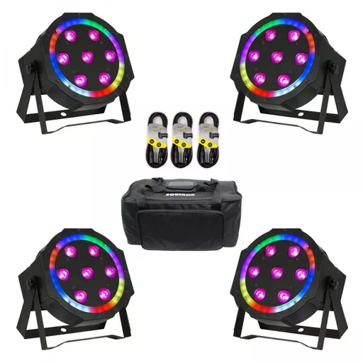 Equinox Eclipse LED Par x4 with Padded Gear Bag Bundle