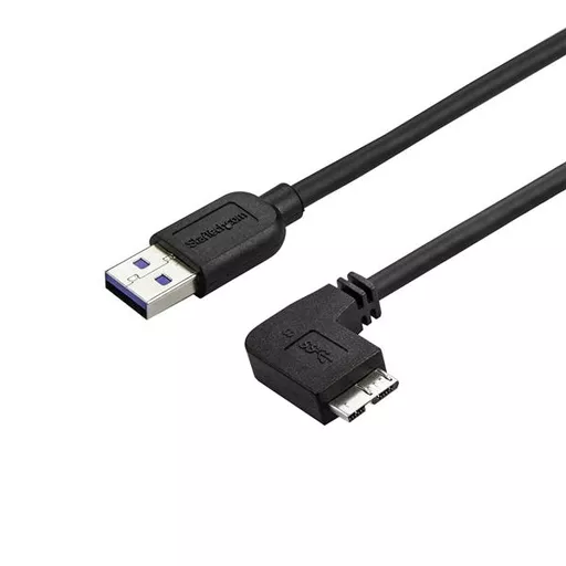 StarTech.com Slim Micro-USB 3.0 Cable - M/M - Right-Angle Micro USB - 2m (6ft)