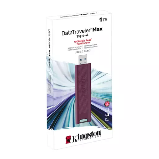 Kingston Technology DataTraveler Max USB flash drive 1000 GB USB Type-A 3.2 Gen 2 (3.1 Gen 2) Red