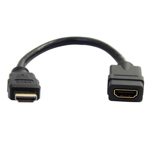StarTech.com 6in (15cm) HDMI Extension Cable - Short HDMI Cable Male to Female - 4K HDMI Cable Extender - 4K 30Hz UHD HDMI Port Saver M/F - High Speed HDMI 1.4 - 30AWG - HDMI Dongle Extender