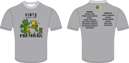 PRE ORDER - PINTS Netball Oversized Premiership Shirt