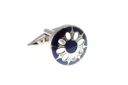 Cut Out Enamel Flower Cufflinks