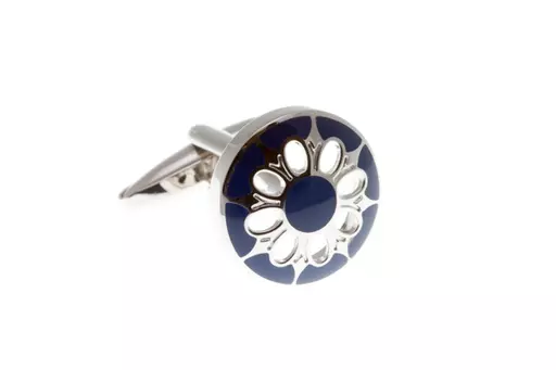 Cut Out Enamel Flower Cufflinks