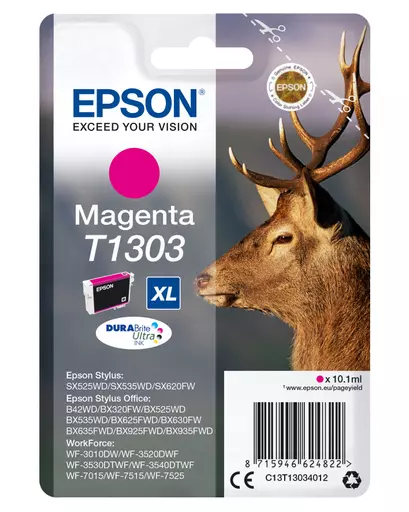 Epson C13T13034012/T1303 Ink cartridge magenta XL, 600 pages 10,1ml for Epson Stylus BX 320/SX 525/WF 3500