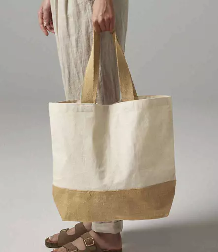 Westford Mill Jute Base Canvas Tote Bag
