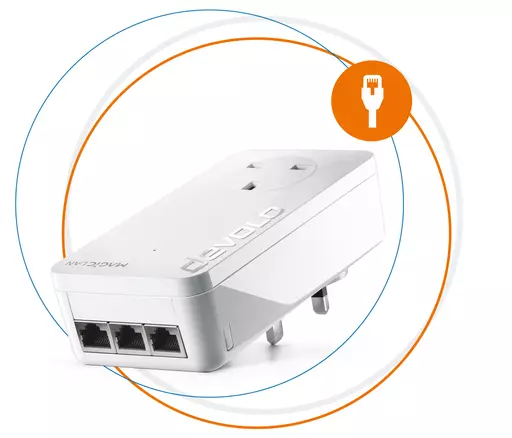 Devolo 8504 PowerLine network adapter 2400 Mbit/s Ethernet LAN White 1 pc(s)