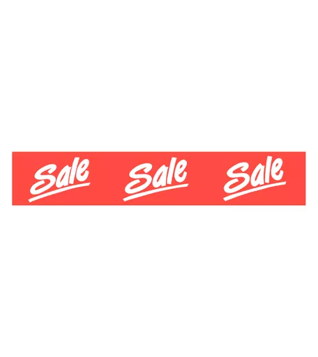 'Sale'  Repeated Poster Red &White - 902mm x 165mm