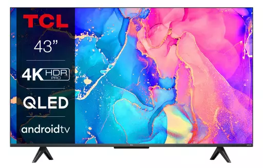 TCL C63 Series 43C635K TV 109.2 cm (43") 4K Ultra HD Smart TV Wi-Fi Aluminium, Silver, Stainless steel
