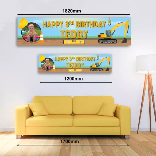 Personalised Banner - Digger Photo Banner