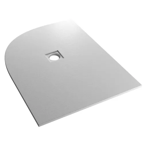 Crossland 1200mm x 900mm Left Hand (LH) Quad Slate Finish Shower Tray - Light Grey