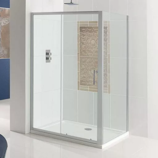 Vulcan 1850mm x 1300mm Slider Shower Door - Chrome
