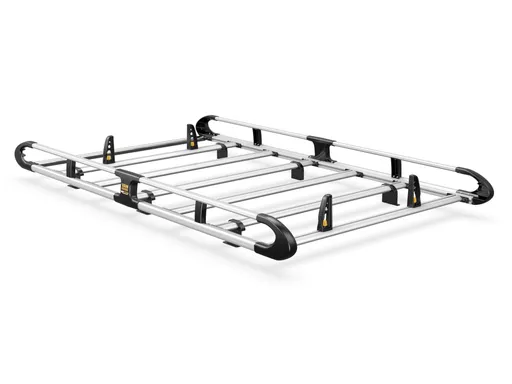 Volkswagen Caddy 2020-Onwards L1, H1 Twin Rear Doors - ULTI Rack+ (Aluminium) - 6 Bar Roof Rack