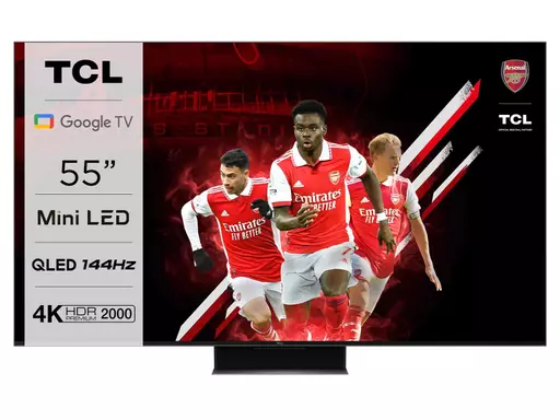 TCL C845 Series 55C845K TV 139.7 cm (55") 4K Ultra HD Smart TV Wi-Fi Titanium