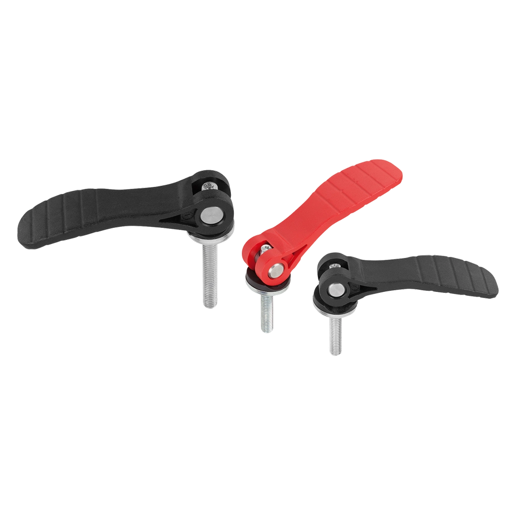 K0648 Inch - Adjustable Cam Levers With Plastic Handle and Parts In Steel And Stainless Steel