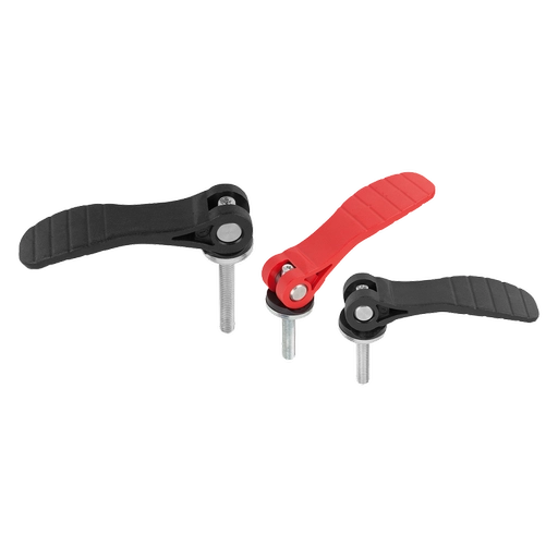 K0648 Inch - Adjustable Cam Levers With Plastic Handle and Parts In Steel And Stainless Steel