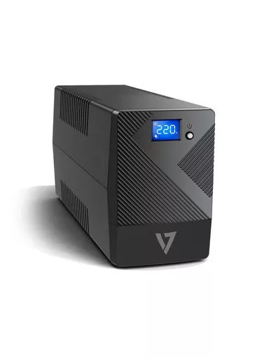 V7 UPS 600VA Desktop UPS with 6 Outlets, Touch LCD (UPS1P600E)