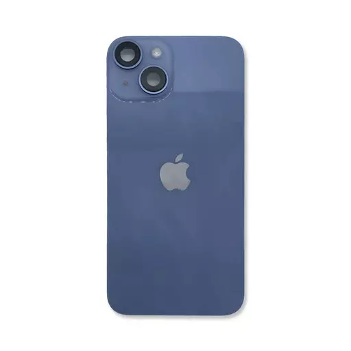 Back Glass w/ Camera Lens (Blue) (RECLAIMED) (Grade A) - For iPhone 14